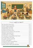 Vorschau - Arbeitsblätter - Lesen/Entscheidungsfragen (differenziert) "Im Klassenzimmer" - Seite 2