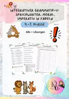 Vorschau - Arbeitsblätter - Integrativer Grammatikunterricht: Sprichwörter, Moral, Imperativ (inkl. Lösungen) - Deckblatt