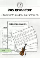 Vorschau - Arbeitsblätter - Orchester Steckbriefe schreiben - Deckblatt