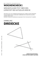 Vorschau - Stundenentwürfe - MATHE - WOCHENCHECKS: DREIECKE - GRUNDSCHULE - qlixu - Deckblatt