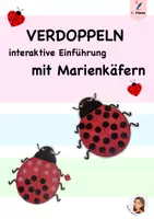 Vorschau - Stationenlernen - Verdoppeln-Halbieren mit Marienkäfern - Deckblatt