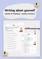 Vorschau - Arbeitsblätter - Writing: adverbs of frequency + sentence structure - Deckblatt