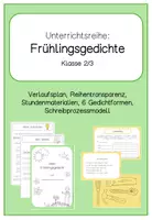Vorschau - Stundenentwürfe - Unterrichtsreihe Gedichte Frühling - Deckblatt