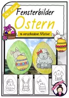 Vorschau - Mal- und Bastelvorlagen - FENSTERBILDER Ostern | Malvorlagen - Deckblatt