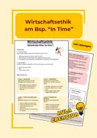 Vorschau - Arbeitsblätter - Wirtschaftsethik mit dem Film „In Time“ – Arbeitsblatt & Lösungen - Deckblatt