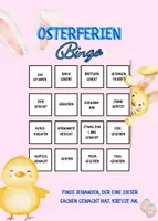 Vorschau - Arbeitsblätter - Spiel: Osterferien Bingo - Seite 1