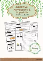 Vorschau - Arbeitsblätter - Adjektive Bundle: Superlativ und Komparativ/ DaZ & DaF/ A1-A2 - Deckblatt