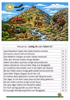 Vorschau - Arbeitsblätter - Lesen/Entscheidungsfragen "Auf dem Berg" - Seite 3