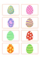 Vista previa - Juegos / Gamificación - Match the Easter Egg Colors (flashcards) - página 1