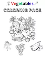 Aperçu - Affichage - vegetables coloring page - Page de couverture