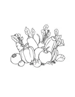 Aperçu - Affichage - vegetables coloring page - Page 1