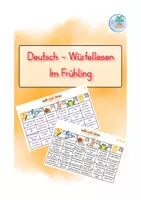 Vorschau - Spiele - Deutsch Würfellesen - Im Frühling - Deckblatt