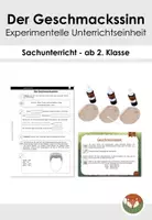 Vorschau - Arbeitsblätter - Der Geschmackssinn des Menschen - experimentelle Unterrichtsstunde - Deckblatt