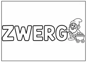 Vorschau - Mal- und Bastelvorlagen - Zwerg Bild Grundschule Ausmalbilder Zwerg Grundschule - Seite 1