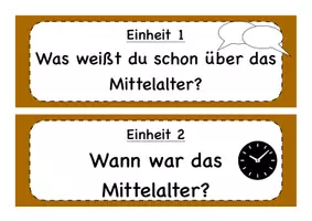 Vorschau - Präsentationen/Tafelbilder - Reihentransparenz Mittelalter Klasse 2 und 3 - Seite 1