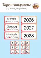 Vorschau - Präsentationen/Tafelbilder - Tagestransparenz (Tag, Monat, Jahr, Jahreszeit) - Deckblatt
