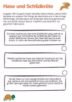 Vorschau - Arbeitsblätter - Aufgaben zur Fabel: Der Hase und die Schildkröte - Seite 1