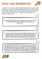 Vorschau - Arbeitsblätter - Aufgaben zur Fabel: Der Hase und die Schildkröte - Seite 2