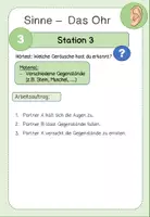 Vorschau - Stationenlernen - Ohr - Karten Experimente und Forscherheft - Seite 3