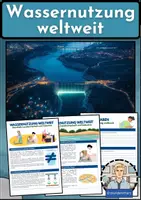 Vorschau - Arbeitsblätter - Wassernutzung weltweit - Haushalt, Landwirtschaft und Industrie - Deckblatt