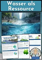 Vorschau - Arbeitsblätter - Wasser als Ressource - Lebensgrundlage der Menschheit - Deckblatt