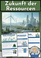 Vorschau - Arbeitsblätter - Zukunft der Ressourcen - Wie können wir nachhaltig handeln? - Deckblatt