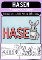 Vorschau - Mal- und Bastelvorlagen - Hase Bild Grundschule Ausmalbilder Hase Grundschule - Deckblatt