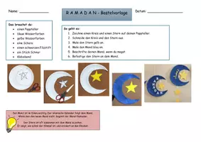 Vorschau - Arbeitsblätter - Ramadan Bastelvorlage interreligiös GS Sek 1 Sek 2 - Seite 1