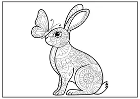Vorschau - Mal- und Bastelvorlagen - Hase Mandalas für Kinder Ausmalbilder für Grundschule Kunst - Seite 2