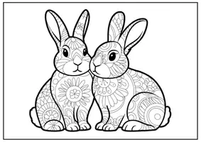 Vorschau - Mal- und Bastelvorlagen - Hase Mandalas für Kinder Ausmalbilder für Grundschule Kunst - Seite 3