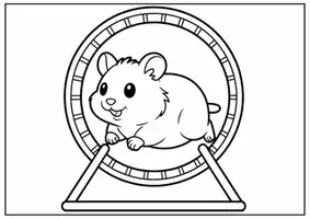 Vorschau - Mal- und Bastelvorlagen - Hamster Ausmalbilder für Kinder Kunst & Malvorlagen Klasse 1 bis 4 Grundschule - Seite 1