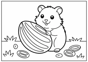 Vorschau - Mal- und Bastelvorlagen - Hamster Ausmalbilder für Kinder Kunst & Malvorlagen Klasse 1 bis 4 Grundschule - Seite 2