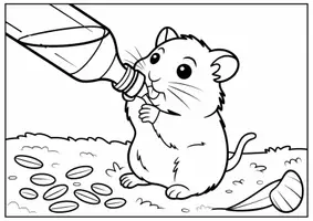 Vorschau - Mal- und Bastelvorlagen - Hamster Ausmalbilder für Kinder Kunst & Malvorlagen Klasse 1 bis 4 Grundschule - Seite 3