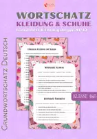 Vorschau - Unterrichtsreihen - Grundwortschatz Kleidung & Schuhe DaF A1/A2 Verben konjugieren - Deckblatt