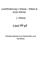 Vorschau - Arbeitsblätter - Leseförderung 1. Klasse – Laut Pf; pf - Seite 1