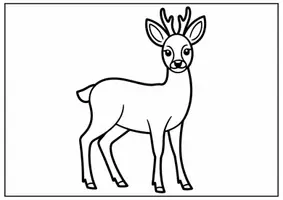 Vorschau - Mal- und Bastelvorlagen - Reh Ausmalbilder für Kinder Kunst & Malvorlagen Klasse 1 bis 4 Grundschule - Seite 2