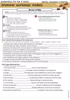 Vorschau - Arbeitsblätter - GRAMMARWORKSHOP - modals (elevated writing) - Seite 1