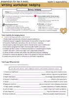 Vorschau - Arbeitsblätter - WRITINGWORKSHOP - hedging (elevated writing) - Seite 1