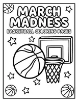 Vorschau - Arbeitsblätter - March Madness Basketball Coloring Pages | Sports Morning Work - Seite 1