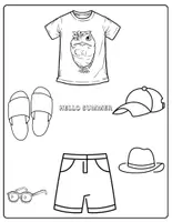 Aperçu - Affichage - Summer Vibes coloring page - Page 1