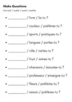 Voorbeeld - Interrogative Adjectives in French Worksheet - Pagina 3