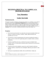 Vista previa - Unidades / Secuencias / Situaciones de Aprendizaje - Secuencia PROPORCIONALIDAD - 7MO- - Portada