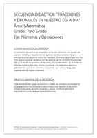 Vista previa - Unidades / Secuencias / Situaciones de Aprendizaje - SECUENCIA DIDÁCTICA, 7mo- numeros racionales ( fracciones y decimales) - Portada