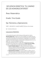 Vista previa - Unidades / Secuencias / Situaciones de Aprendizaje - secuencia matematica_7mo grado_numeros enteros - Portada