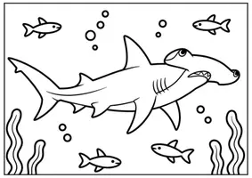 Vorschau - Mal- und Bastelvorlagen - Hai Ausmalbilder für Kinder Kunst & Malvorlagen Klasse 1 bis 4 Grundschule - Seite 2