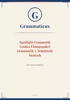 Vorschau - Unterrichtsreihen - Spotlight Grammatik – 5. Schulstufe 50 systematische Übungen zu Wortarten, Satzgliedern & Zeitformen - Deckblatt