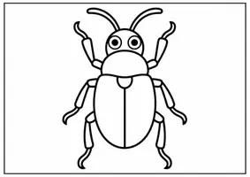 Vorschau - Mal- und Bastelvorlagen - Käfer Ausmalbilder für Kinder Kunst & Malvorlagen Klasse 1 bis 4 Grundschule - Seite 3