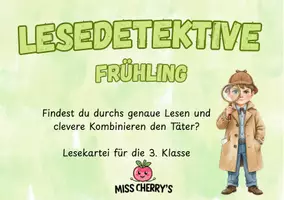 Vorschau - Stationenlernen - Lesedetektive - Frühling für die 2./3. Klasse - Seite 1
