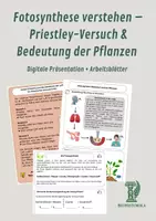 Vorschau - Arbeitsblätter - Fotosynthese verstehen – Priestley-Versuch & Bedeutung der Pflanzen | Digitale Präsentation + Arbeitsblätter - Deckblatt