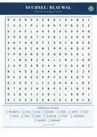 Vorschau - Arbeitsblätter - Blauwal (Tiere der Antarktis) – Suchsel Worträtsel – Grundschule - Deckblatt